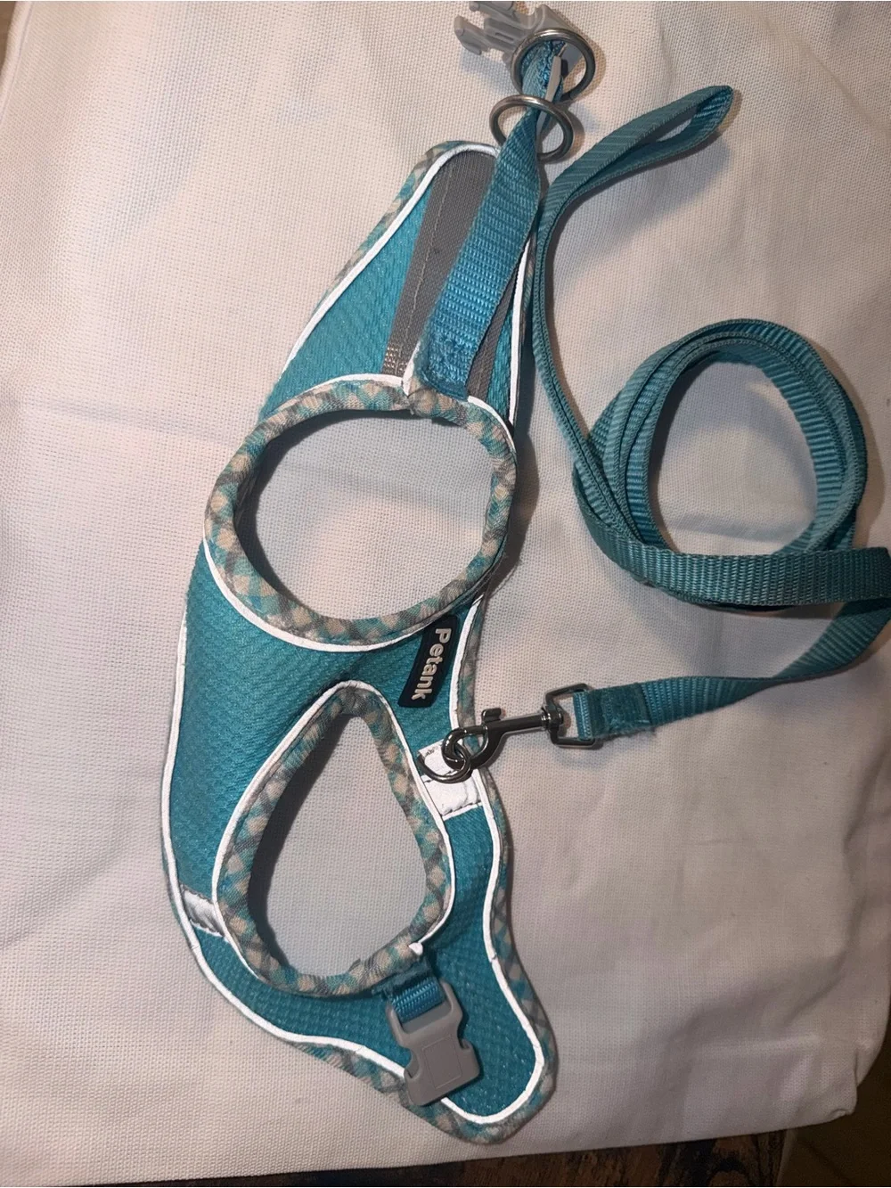 Petank Breathable Mesh Dog Harness & Leash Set - Turquoise